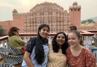 From left to right, this is my host sister, host mom, and me. 