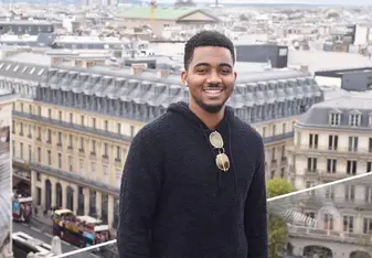My favorite pictire from abroad is this one in Parish with the Eiffel tower in the background