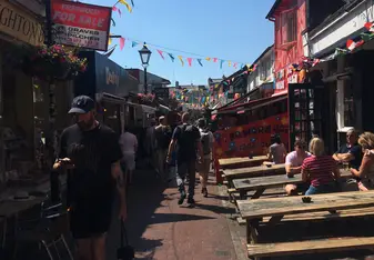 The Laines area of Brighton, one of my favorite parts of the city