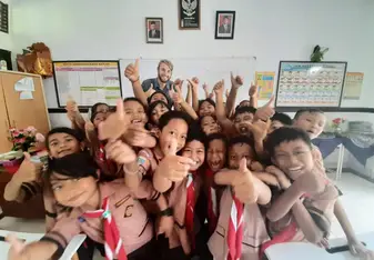 The kids in Kuta were enthusiastic!