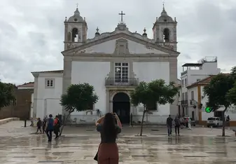 My friends and I sightseeing in Lagos, Portugal.