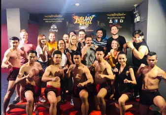 The whole school went to support Fabreeze during his Muay Thai fight 