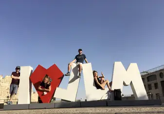 I ❤️ Jerusalem sign outside the Old City