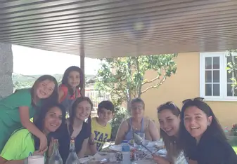 Lunch with host family and friends
