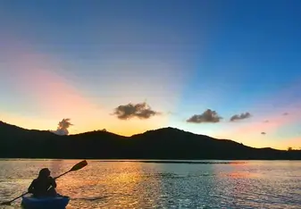 Beautiful sunset in somosomo village