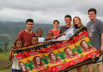 With the village children in nausori