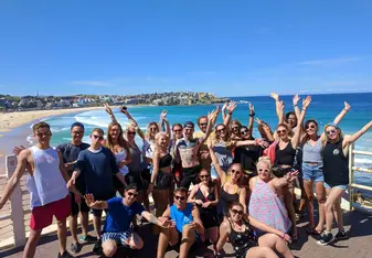 Group photo at Bondi