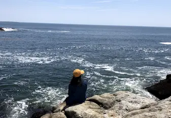 Taking in the beauty of the sea!