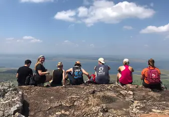 Break from hiking in Thailand with a beautiful view