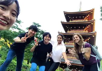 Other Interns and I going to Tokyo Zoo
