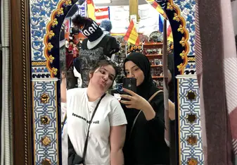 This picture is of me and one of my amazing friends I met while in language school in Madrid!