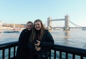 In front of tower bridge, London 