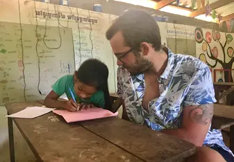 Helping in class