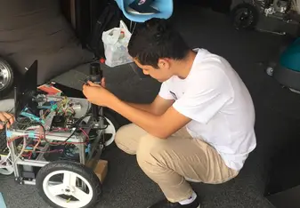 This is me building the robot