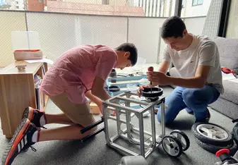 We made this robot from scratch, printing parts as needed.