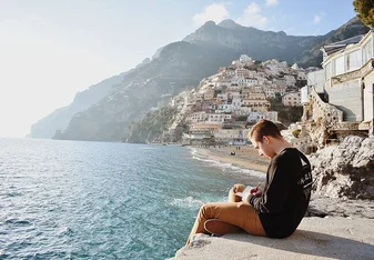 Student along the water