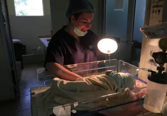 After a C-section I got to shadow