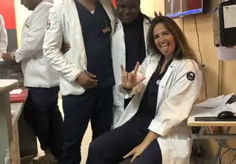 Orthopedic ED doctor, student, student 