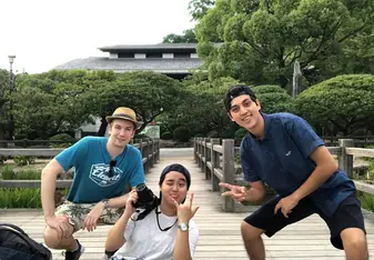 students making faces at the camera
