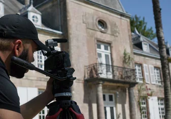 Film shoot at the chateau