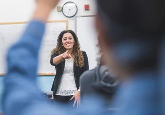 Teacher in a classroom