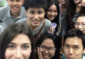 TEFL teacher with students