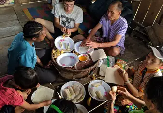 Preparing dinner in Thailand