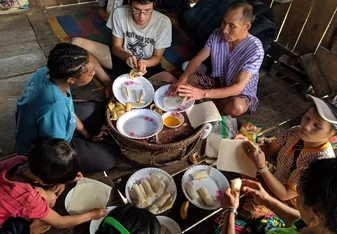 Preparing dinner in Thailand