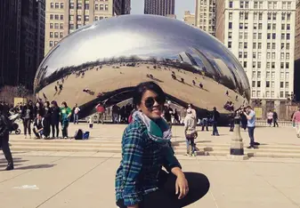 Tamlyn F. at the bean in Chicago