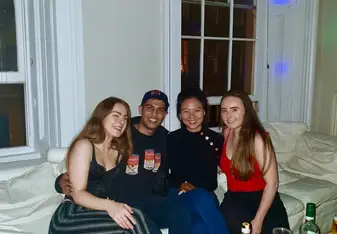 Eryn Lin with a group of friends