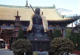 Michael Schuss at a temple