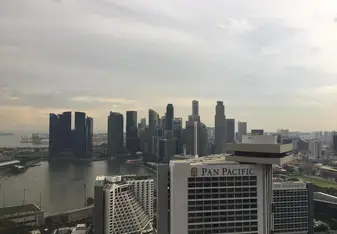 A city landscape with the Panam building in the foreground