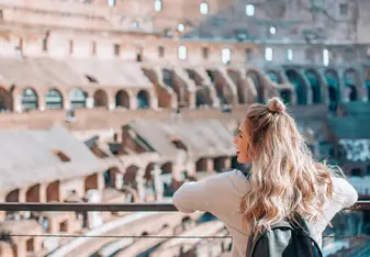 Person visiting Rome