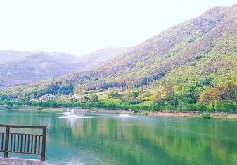 A lake in the mountain country side in South Korea