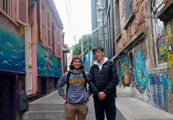 Intern exploring Chilean culture and local landmarks while completing an internship in Chile