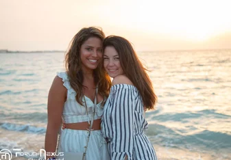 Students enjoying the sunset in Rhodes, Greece