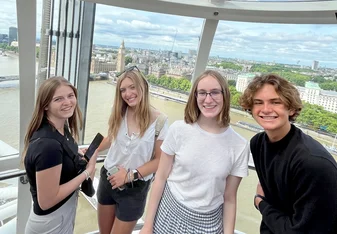 Students on the London Eye