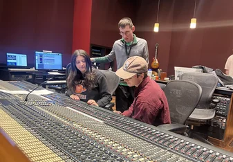 Students working in Studio A