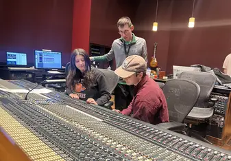 Students working in Studio A