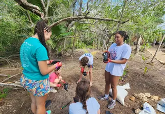 Students on reforestation