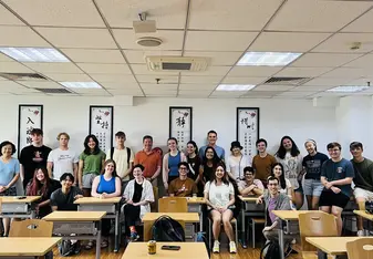 CET Beijing students in a classroom together