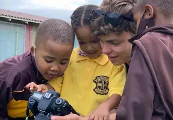 gap year student volunteering in after school sports program in South Africa