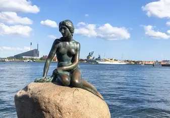 Little Mermaid statue in Copenhagen