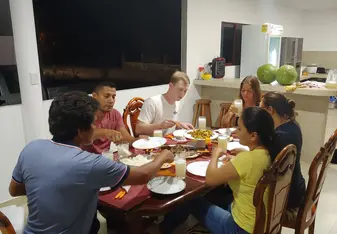 Dinner with host family