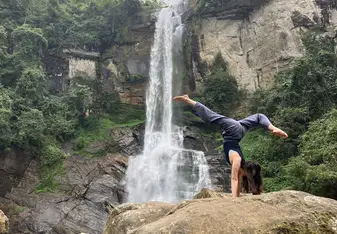 Visiting waterfalls