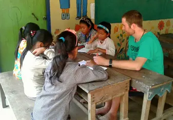 Teacher in classroom