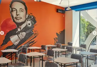 Design of a classroom at Polyglot Language School