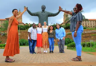 Nelson Mandela high five