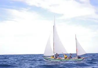 A NOLS sailboat on the sea