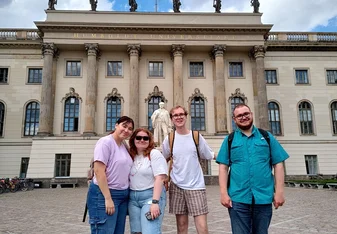 Four students in Berlin, Germany